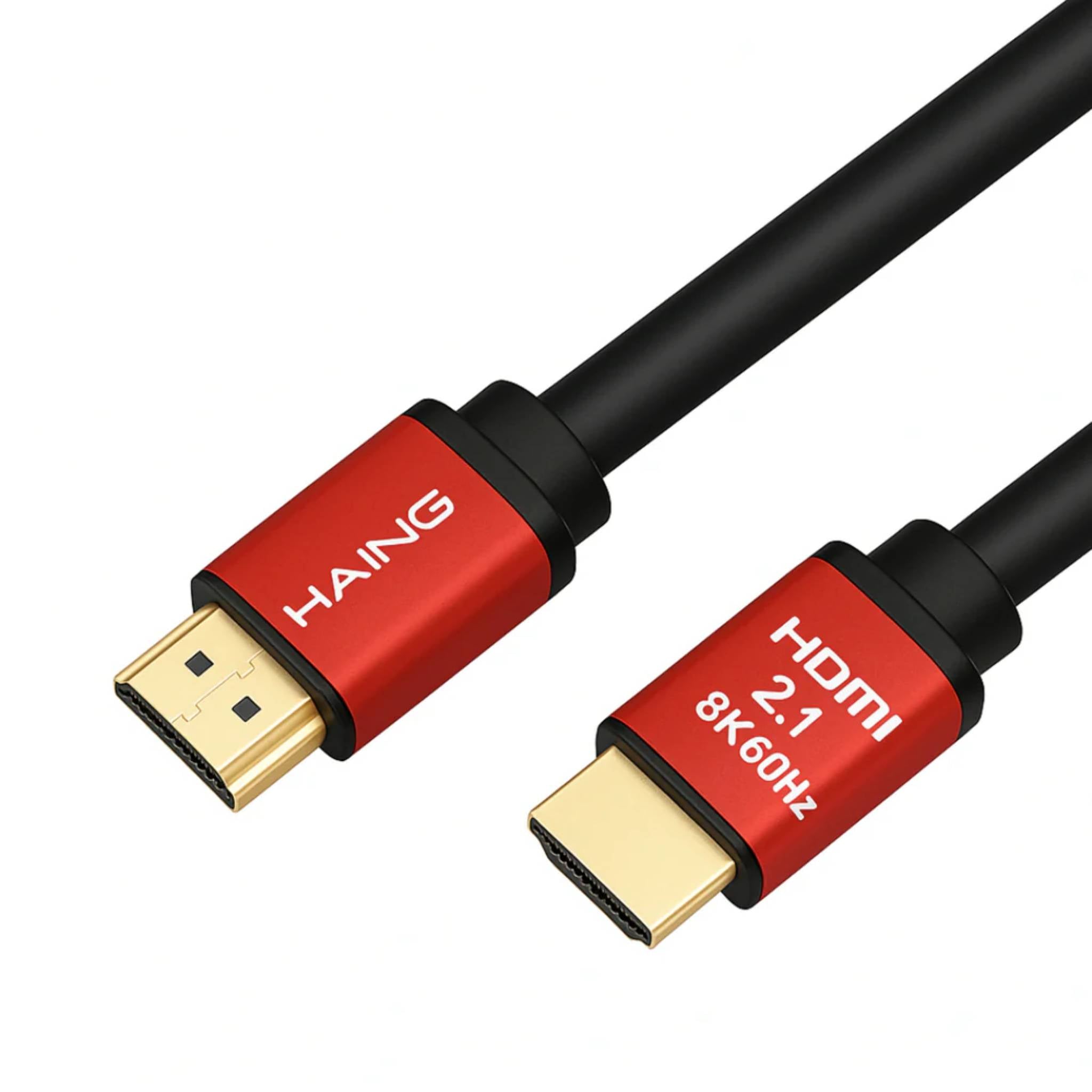 HAING HI-0105-4KR High-Speed HDMI Cable (4K/60Hz, HDR Support, HDMI 2.0 Standard) - Black