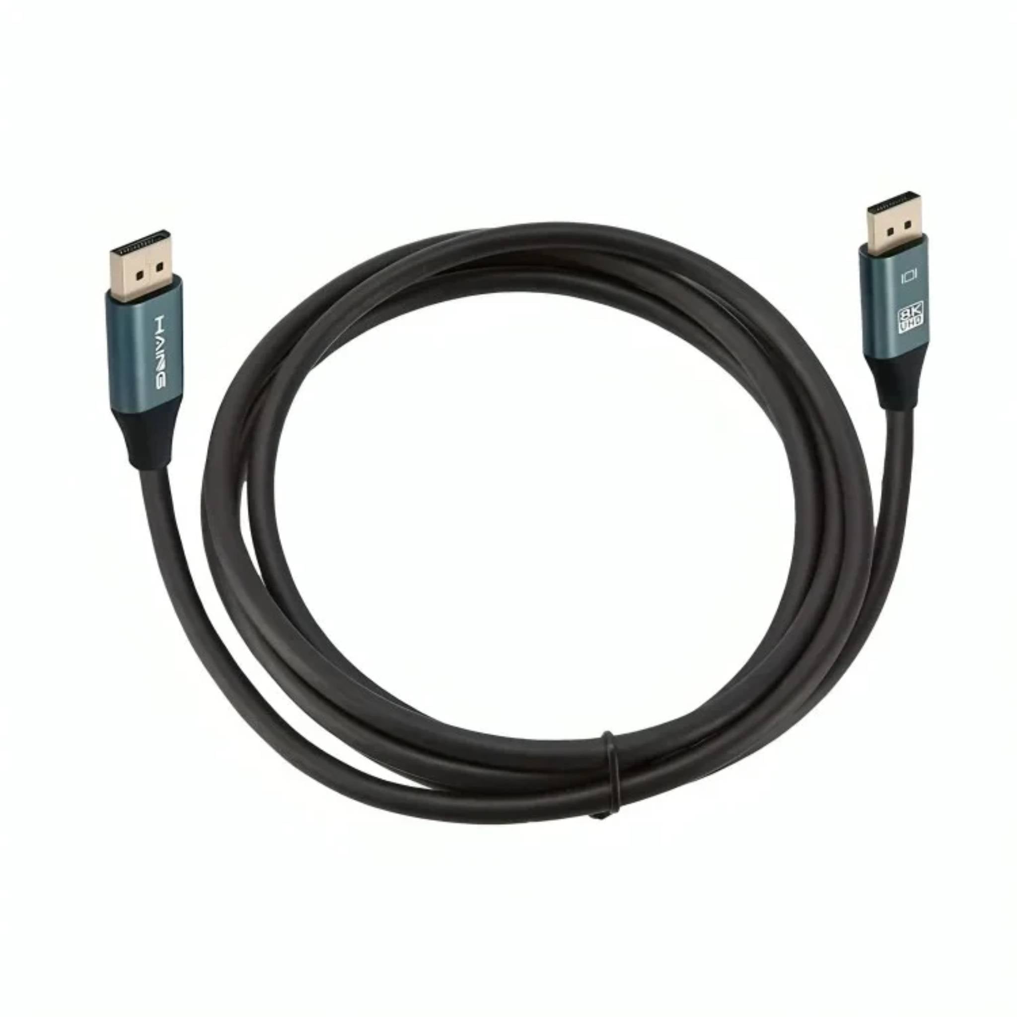 HAING HI-2015-HUD Display Port Cable (Supports up to 8K Resolution @ 60Hz, Super-Fast & High-Quality durable DP Cable)