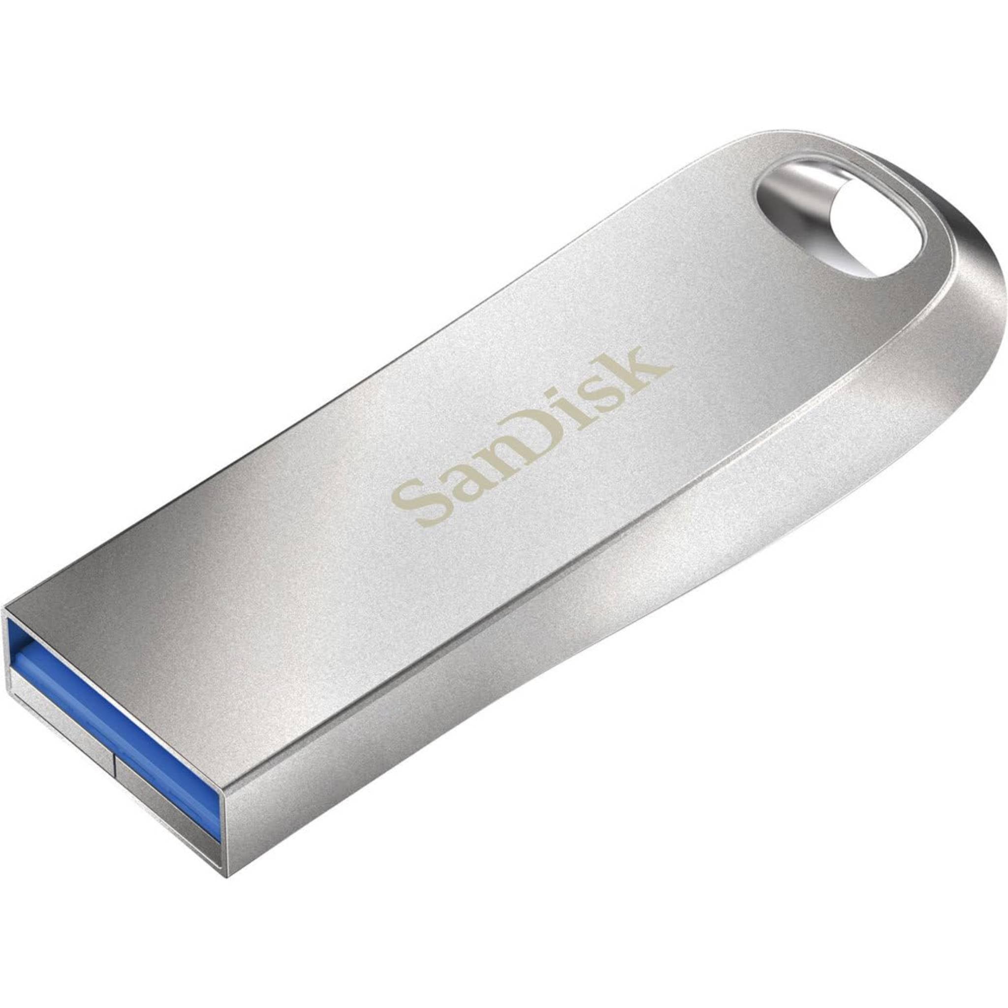 SanDisk Ultra Luxe USB 3.1 Gen 1 Flash Drive (64 GB, 150MB/s Read Speed, Metal Casing) - Silver