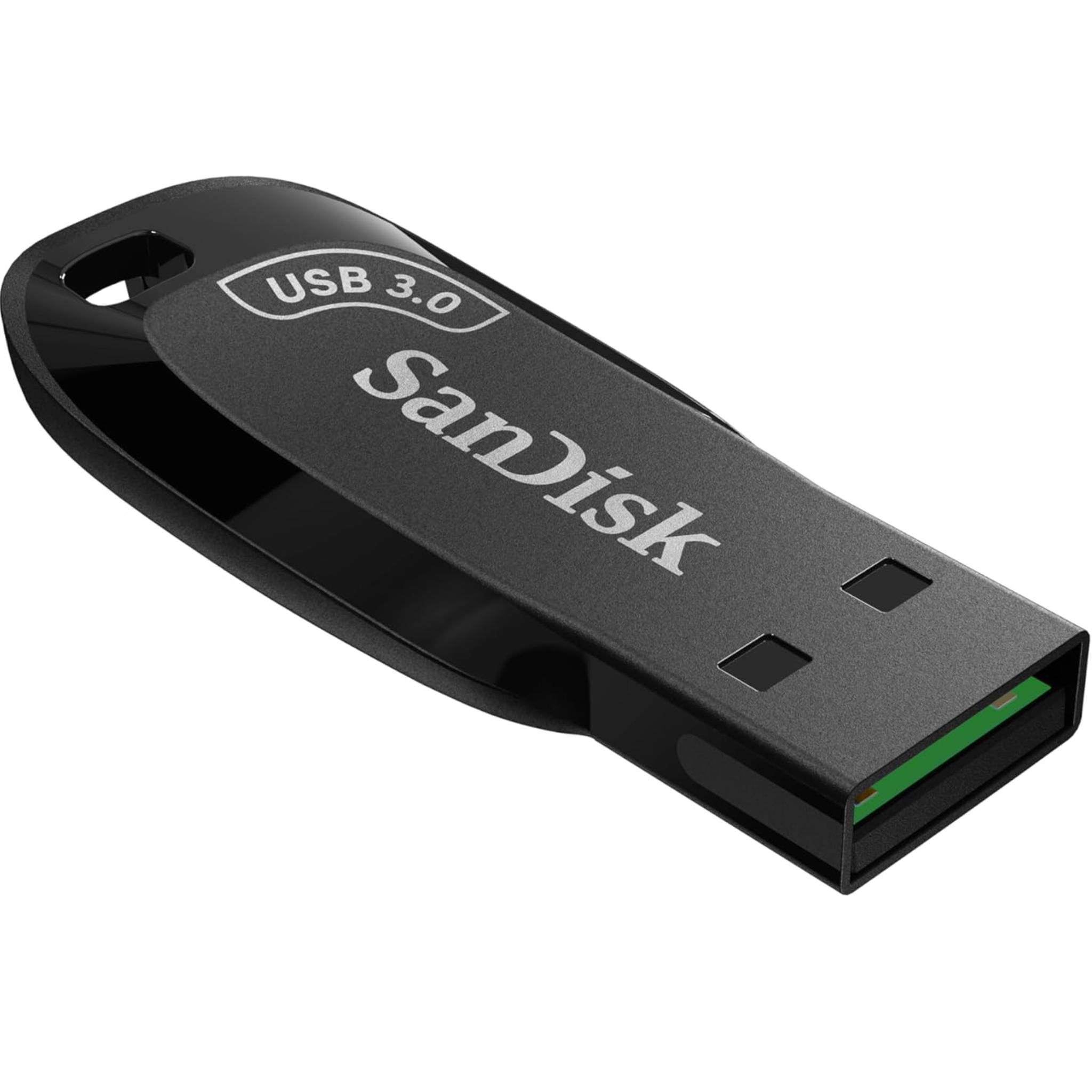 SanDisk Ultra Shift USB 3.0 Flash Drive (64 GB, 100MB/s Read Speed, Cap-less Sliding Design) - Black