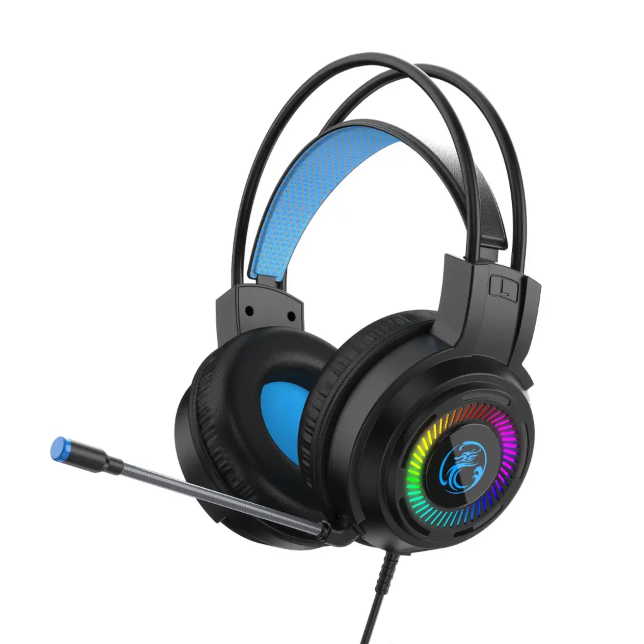 iMice HD-480 Wired Over-Ear Headphones (40mm Drivers, Integrated Mic, Adjustable Headband)