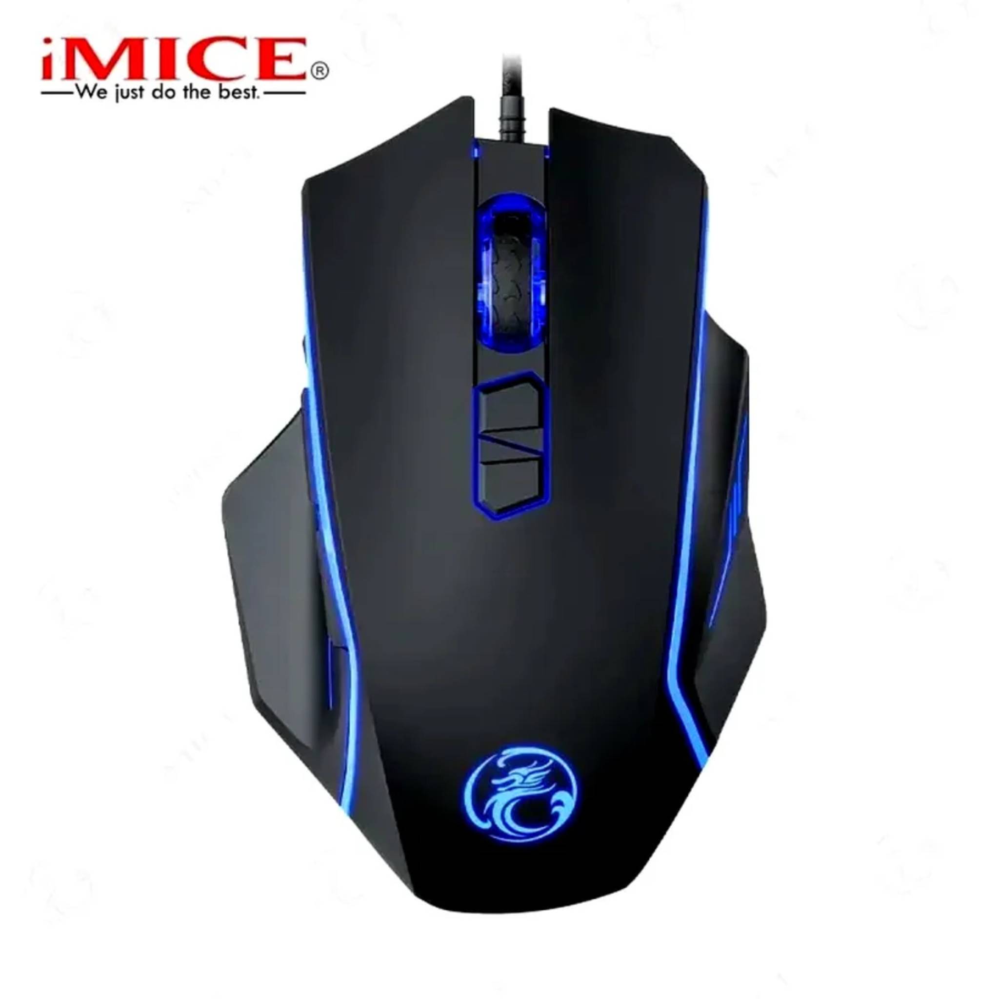 iMice X4 Wired Gaming Mouse (7200 DPI, 8 Buttons, Dedicated Fire Button, Multi-Color LED) - Black